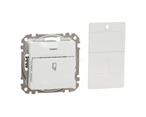 Вимикач картковий Schneider Electric SDD111121 Sedna Design, 10A, білий, пластик, ip20, для врізного монтажу