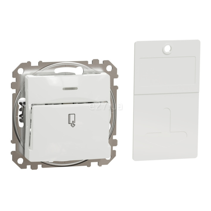 Вимикач картковий Schneider Electric SDD111121 Sedna Design, 10A, білий, пластик, ip20, для врізного монтажу · Schneider Electric · schneider-electric-sdd111121