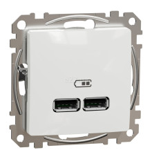 Розетка USB Schneider Electric SDD111401 Sedna Design, білий, пластик, для врізного монтажу