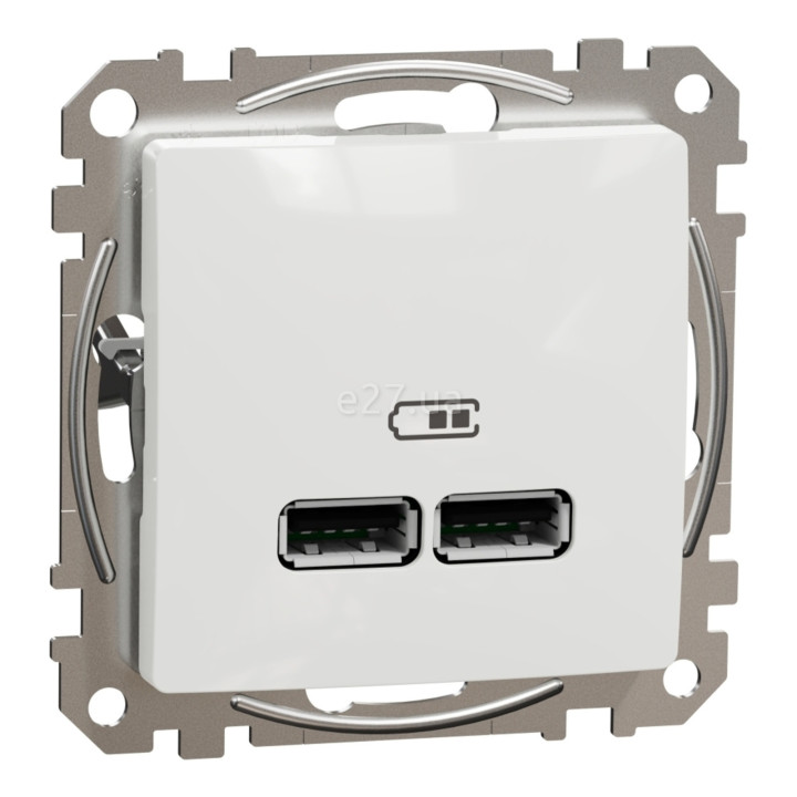 Розетка USB Schneider Electric SDD111401 Sedna Design, білий, пластик, для врізного монтажу · Schneider Electric · schneider-electric-sdd111401