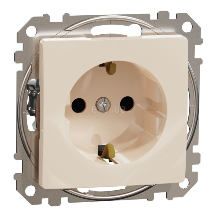 Розетка 220В Schneider Electric SDD112022 Sedna Design, бежевий, пластик, із заземленням, Schuko, без захисної кришки, зі шторками, для врізного монтажу · Schneider Electric · schneider-electric-sdd112022
