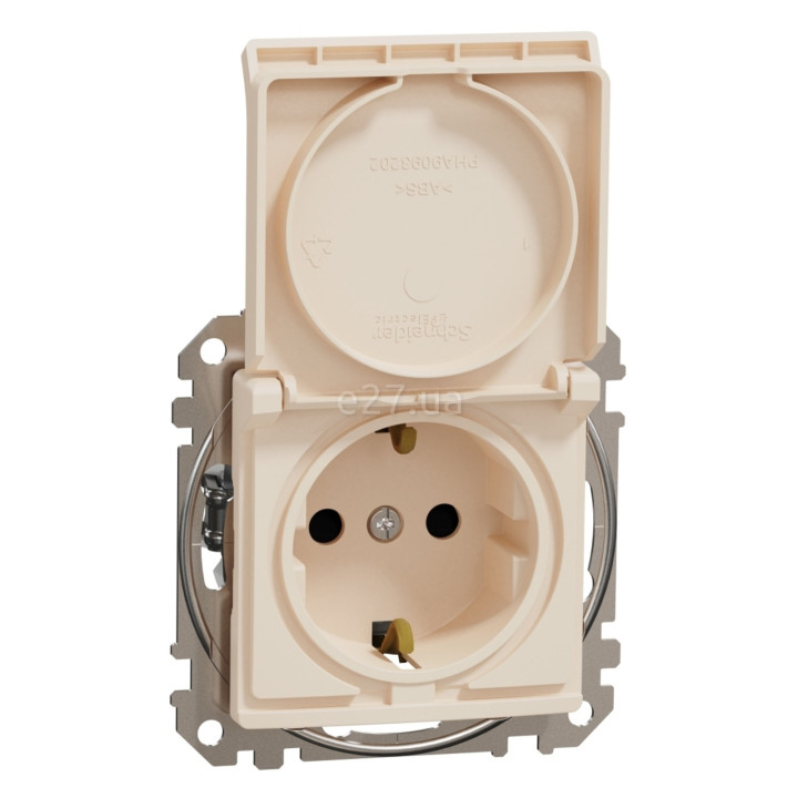 Розетка 220В Schneider Electric SDD112024 Sedna Design, бежевий, пластик, із заземленням, Schuko, із захисною кришкою, зі шторками, для врізного монтажу · Schneider Electric · schneider-electric-sdd112024