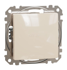 Вимикач 1-клавішний Schneider Electric SDD112101 Sedna Design, бежевий, пластик, без підсвітки та індикації, для врізного монтажу