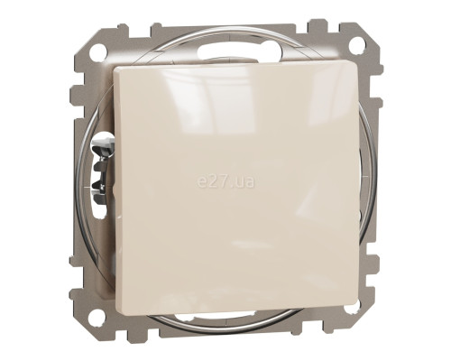 Вимикач 1-клавішний Schneider Electric SDD112101 Sedna Design, бежевий, пластик, без підсвітки та індикації, для врізного монтажу