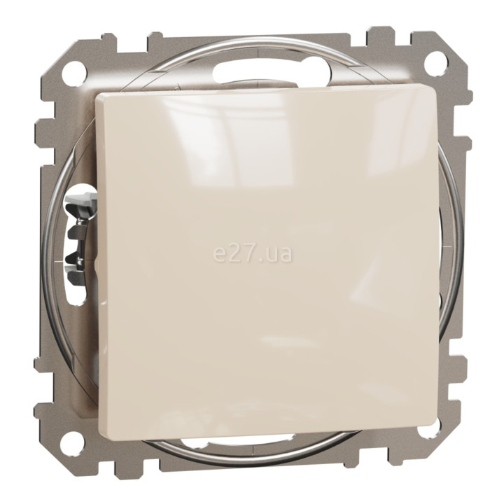 Вимикач 1-клавішний Schneider Electric SDD112101 Sedna Design, бежевий, пластик, без підсвітки та індикації, для врізного монтажу · Schneider Electric · schneider-electric-sdd112101
