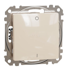 Вимикач двополюсний Schneider Electric SDD112102 Sedna Design, 10A, бежевий, пластик, ip20, 1 клавіша, без підсвітки та індикації, для врізного монтажу