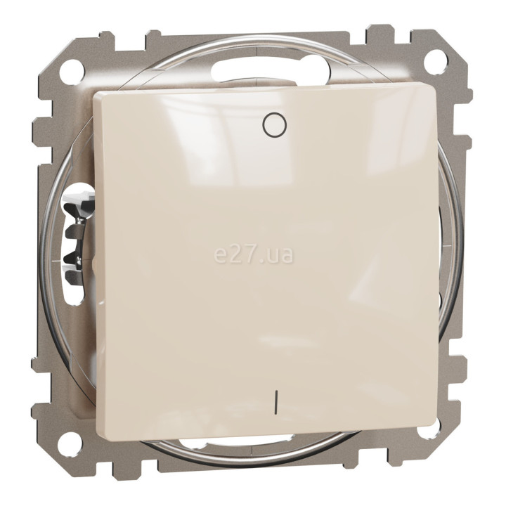Вимикач двополюсний Schneider Electric SDD112102 Sedna Design, 10A, бежевий, пластик, ip20, 1 клавіша, без підсвітки та індикації, для врізного монтажу · Schneider Electric · schneider-electric-sdd112102
