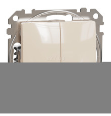 Вимикач для жалюзі Schneider Electric SDD112104 Sedna Design, 10A, бежевий, пластик, ip20, 2 клавіші, для врізного монтажу