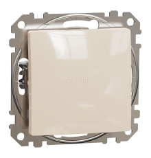 Вимикач без фіксації 1-клавішний Schneider Electric SDD112111 Sedna Elements, 10A, бежевий, пластик, ip20, 1 клавіша, без підсвітки та індикації, для врізного монтажу