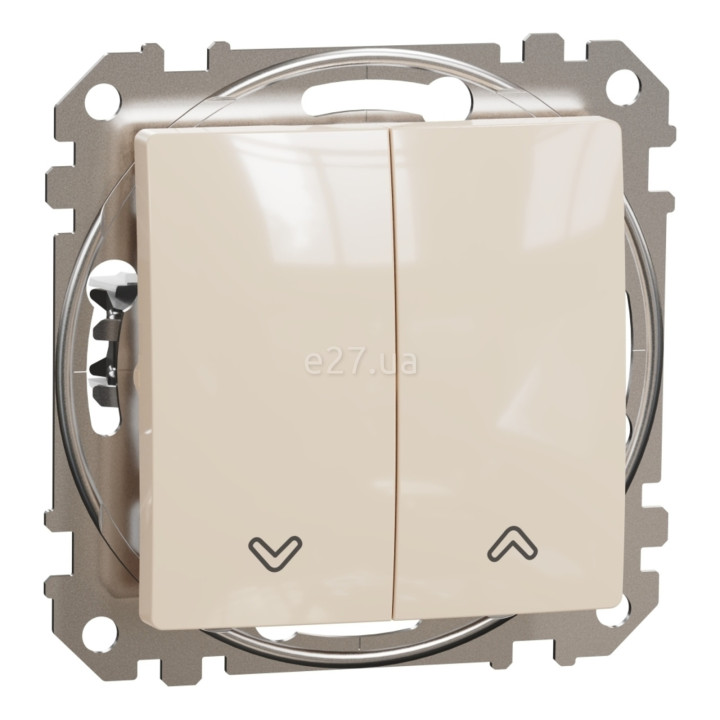 Вимикач для жалюзі Schneider Electric SDD112114 Sedna Design, 10A, бежевий, пластик, ip20, 2 клавіші, для врізного монтажу · Schneider Electric · schneider-electric-sdd112114