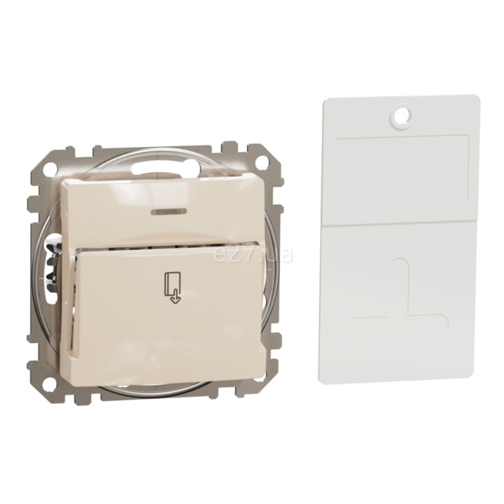 Вимикач картковий Schneider Electric SDD112121 Sedna Design, 10A, бежевий, пластик, ip20, для врізного монтажу · Schneider Electric · schneider-electric-sdd112121