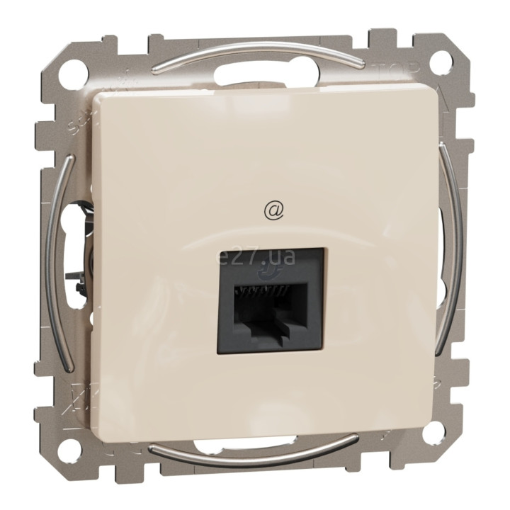 Розетка комп'ютерна Schneider Electric SDD112451 Sedna Design, бежевий, пластик, для врізного монтажу · Schneider Electric · schneider-electric-sdd112451