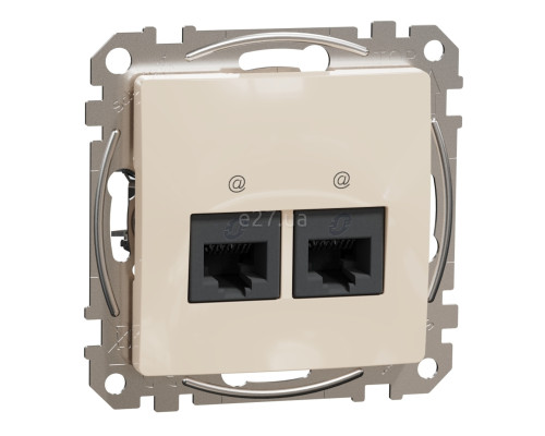 Розетка комп'ютерна Schneider Electric SDD112452 Sedna Design, бежевий, пластик, для врізного монтажу
