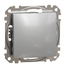 Вимикач 1-клавішний Schneider Electric SDD113101 Sedna Design, алюміній, пластик, без підсвітки та індикації, для врізного монтажу