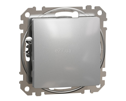 Вимикач 1-клавішний Schneider Electric SDD113101 Sedna Design, алюміній, пластик, без підсвітки та індикації, для врізного монтажу