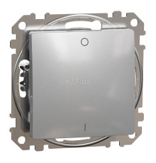 Вимикач двополюсний Schneider Electric SDD113102 Sedna Design, 10A, алюміній, пластик, ip20, 1 клавіша, без підсвітки та індикації, для врізного монтажу