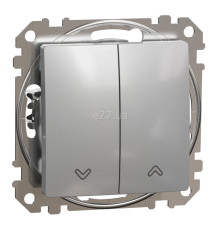 Вимикач для жалюзі Schneider Electric SDD113104 Sedna Design, 10A, алюміній, пластик, ip20, 2 клавіші, для врізного монтажу