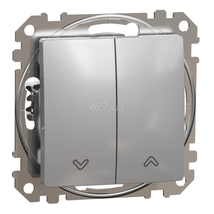 Вимикач для жалюзі Schneider Electric SDD113104 Sedna Design, 10A, алюміній, пластик, ip20, 2 клавіші, для врізного монтажу · Schneider Electric · schneider-electric-sdd113104
