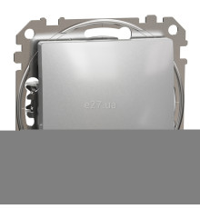 Перемикач прохідний 1-клавішний Schneider Electric SDD113106 Sedna Design, алюміній, пластик, без підсвітки та індикації, для врізного монтажу