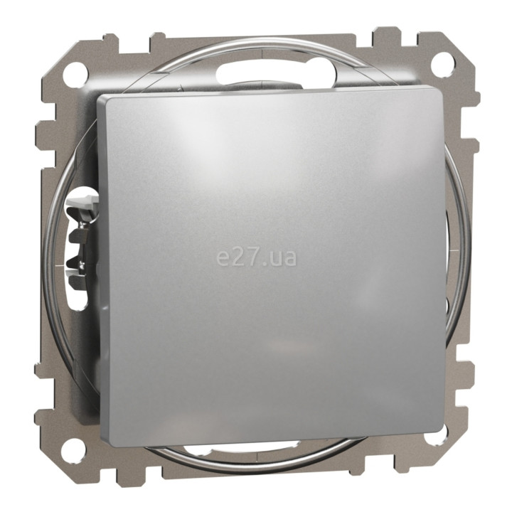 Перемикач прохідний 1-клавішний Schneider Electric SDD113106 Sedna Design, алюміній, пластик, без підсвітки та індикації, для врізного монтажу · Schneider Electric · schneider-electric-sdd113106