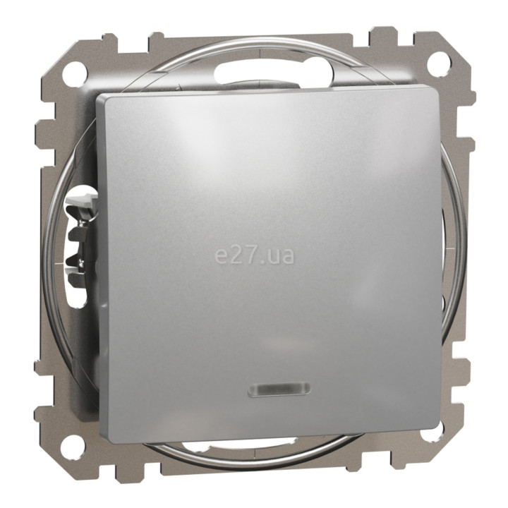 Перемикач перехресний 1-клавішний Schneider Electric SDD113107L Sedna Design, 10A, алюміній, пластик, ip20, 1 клавіша, з підсвіткою, для врізного монтажу · Schneider Electric · schneider-electric-sdd113107l