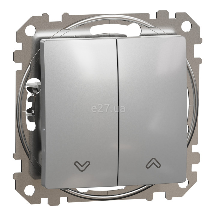 Вимикач для жалюзі Schneider Electric SDD113114 Sedna Design, 10A, алюміній, пластик, ip20, 2 клавіші, для врізного монтажу · Schneider Electric · schneider-electric-sdd113114