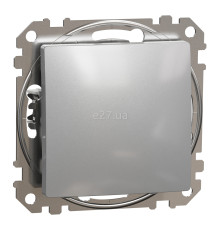 Перемикач прохідний без фіксації Schneider Electric SDD113116 Sedna Design, 10A, алюміній, пластик, ip20, 1 клавіша, без підсвітки та індикації, для врізного монтажу