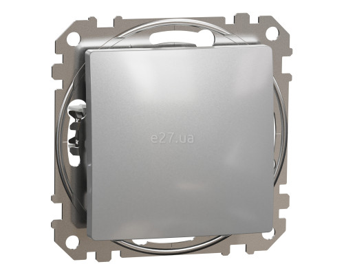 Перемикач прохідний без фіксації Schneider Electric SDD113116 Sedna Design, 10A, алюміній, пластик, ip20, 1 клавіша, без підсвітки та індикації, для врізного монтажу