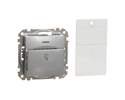 Вимикач картковий Schneider Electric SDD113121 Sedna Design, 10A, алюміній, пластик, ip20, для врізного монтажу