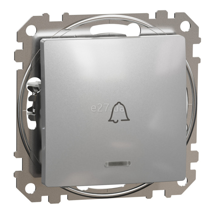 Вимикач без фіксації 1-клавішний Schneider Electric SDD113131L Sedna Design, 10A, алюміній, пластик, ip20, 1 клавіша, з підсвіткою, для врізного монтажу · Schneider Electric · schneider-electric-sdd113131l