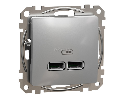 Розетка USB Schneider Electric SDD113401 Sedna Design, алюміній, пластик, для врізного монтажу