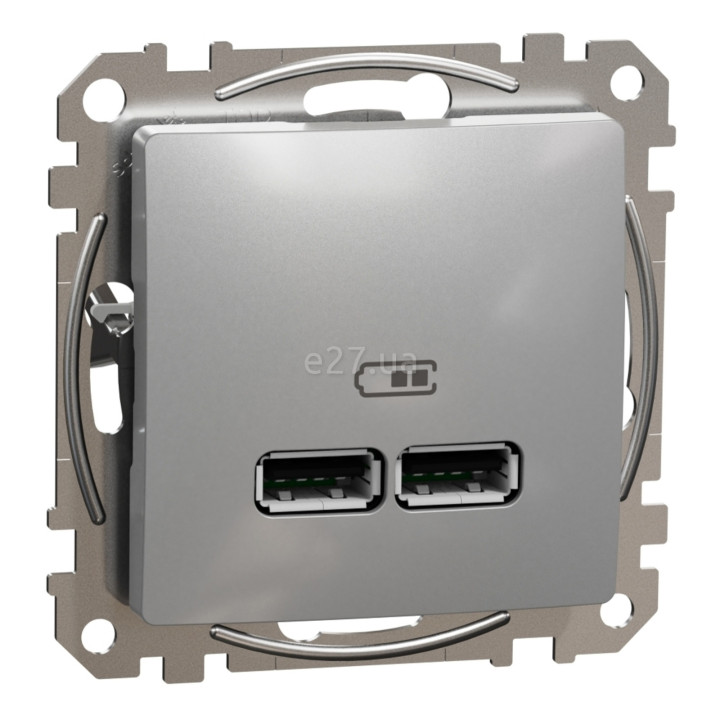 Розетка USB Schneider Electric SDD113401 Sedna Design, алюміній, пластик, для врізного монтажу · Schneider Electric · schneider-electric-sdd113401