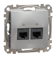 Розетка комп'ютерна Schneider Electric SDD113452 Sedna Design, алюміній, пластик, для врізного монтажу