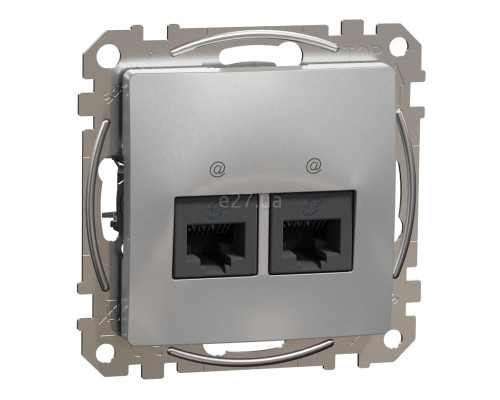 Розетка комп'ютерна Schneider Electric SDD113452 Sedna Design, алюміній, пластик, для врізного монтажу