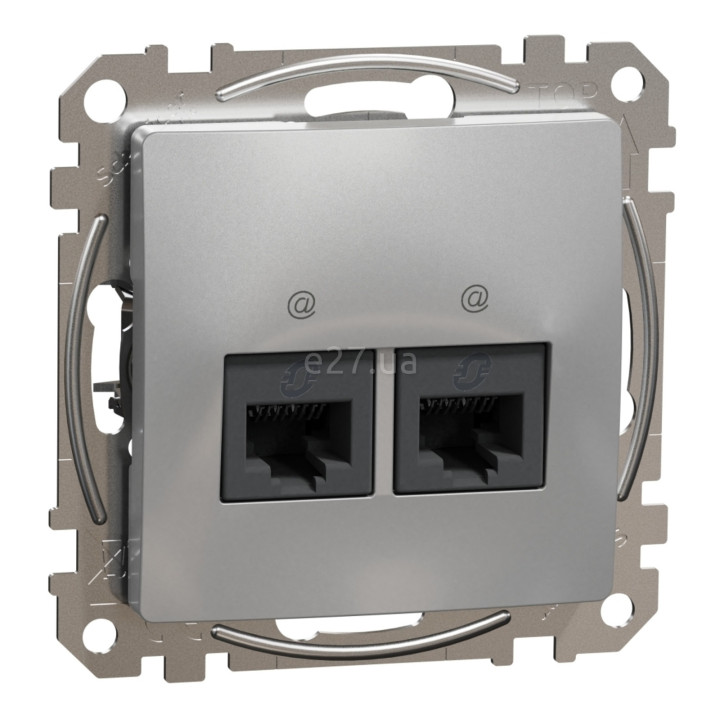Розетка комп'ютерна Schneider Electric SDD113452 Sedna Design, алюміній, пластик, для врізного монтажу · Schneider Electric · schneider-electric-sdd113452