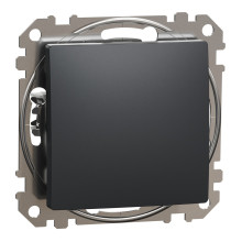 Вимикач 1-клавішний Schneider Electric SDD114101 Sedna Design, чорний, пластик, без підсвітки та індикації, для врізного монтажу · Schneider Electric · schneider-electric-sdd114101