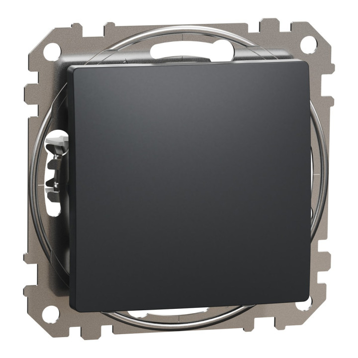 Вимикач 1-клавішний Schneider Electric SDD114101 Sedna Design, чорний, пластик, без підсвітки та індикації, для врізного монтажу · Schneider Electric · schneider-electric-sdd114101