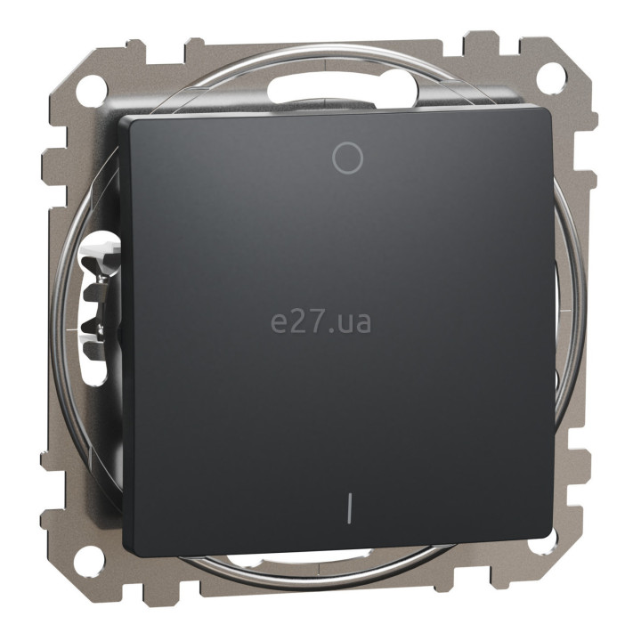 Вимикач двополюсний Schneider Electric SDD114102 Sedna Design, 10A, чорний, пластик, ip20, 1 клавіша, без підсвітки та індикації, для врізного монтажу · Schneider Electric · schneider-electric-sdd114102