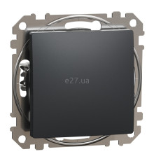 Вимикач без фіксації 1-клавішний Schneider Electric SDD114111 Sedna Design, 10A, чорний, пластик, без підсвітки та індикації, для врізного монтажу