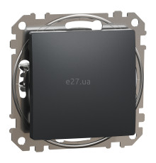 Перемикач прохідний 1-клавішний Schneider Electric SDD114116 Sedna Design, 10A, чорний, пластик, ip20, 1 клавіша, без підсвітки та індикації, для врізного монтажу