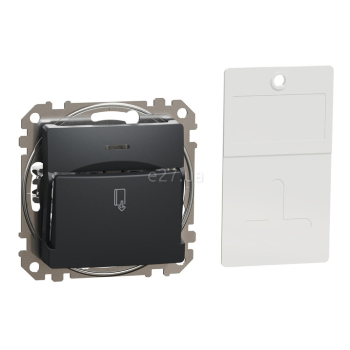 Вимикач картковий Schneider Electric SDD114121 Sedna Design, 10A, чорний, пластик, ip20, для врізного монтажу · Schneider Electric · schneider-electric-sdd114121