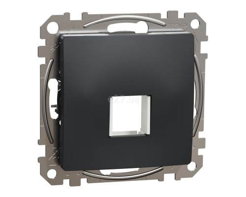 Лицьова панель Schneider Electric SDD114421 Sedna Design, чорний, пластик, ip20, для врізного монтажу