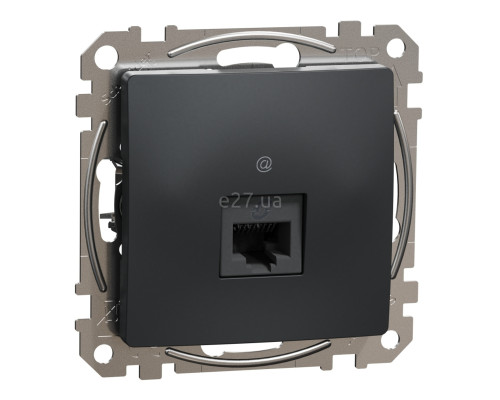 Розетка комп'ютерна Schneider Electric SDD114451 Sedna Design, чорний, пластик, для врізного монтажу