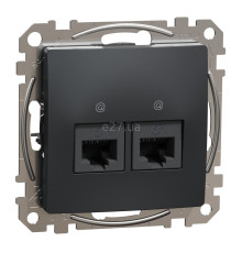Розетка комп'ютерна Schneider Electric SDD114452 Sedna Design, чорний, пластик, для врізного монтажу