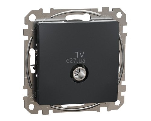Розетка TV кінцева Schneider Electric SDD114471 Sedna Design, чорний, пластик, для врізного монтажу