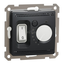 Терморегулятор для теплої підлоги Schneider Electric SDD114507 Sedna Design, чорний, пластик, для врізного монтажу · Schneider Electric · schneider-electric-sdd114507