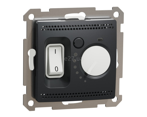 Терморегулятор для теплої підлоги Schneider Electric SDD114507 Sedna Design, чорний, пластик, для врізного монтажу