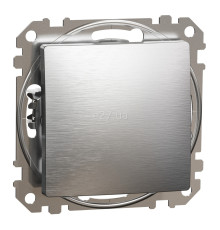 Вимикач 1-клавішний Schneider Electric SDD170101 Sedna Elements, 10A, матовий алюміній, пластик, ip20, 1 клавіша, без підсвітки та індикації, для врізного монтажу