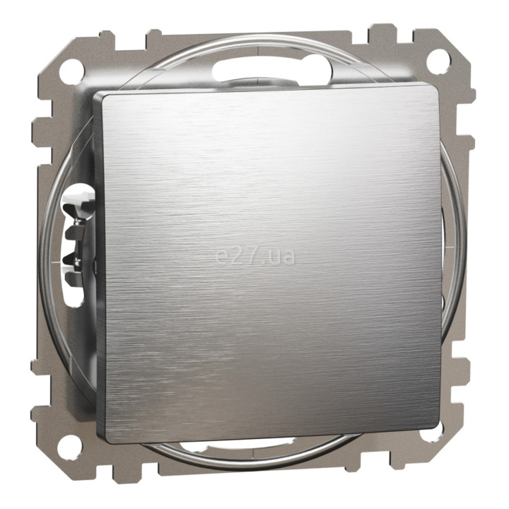 Вимикач 1-клавішний Schneider Electric SDD170101 Sedna Elements, 10A, матовий алюміній, пластик, ip20, 1 клавіша, без підсвітки та індикації, для врізного монтажу · Schneider Electric · schneider-electric-sdd170101