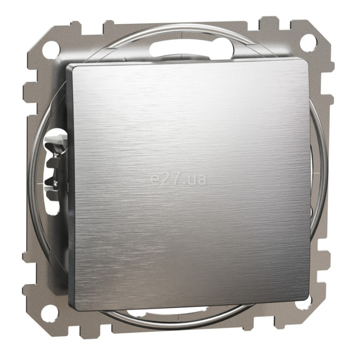 Перемикач прохідний 1-клавішний Schneider Electric SDD170106 Sedna Elements, 10A, матовий алюміній, пластик, ip20, 1 клавіша, без підсвітки та індикації, для врізного монтажу · Schneider Electric · schneider-electric-sdd170106
